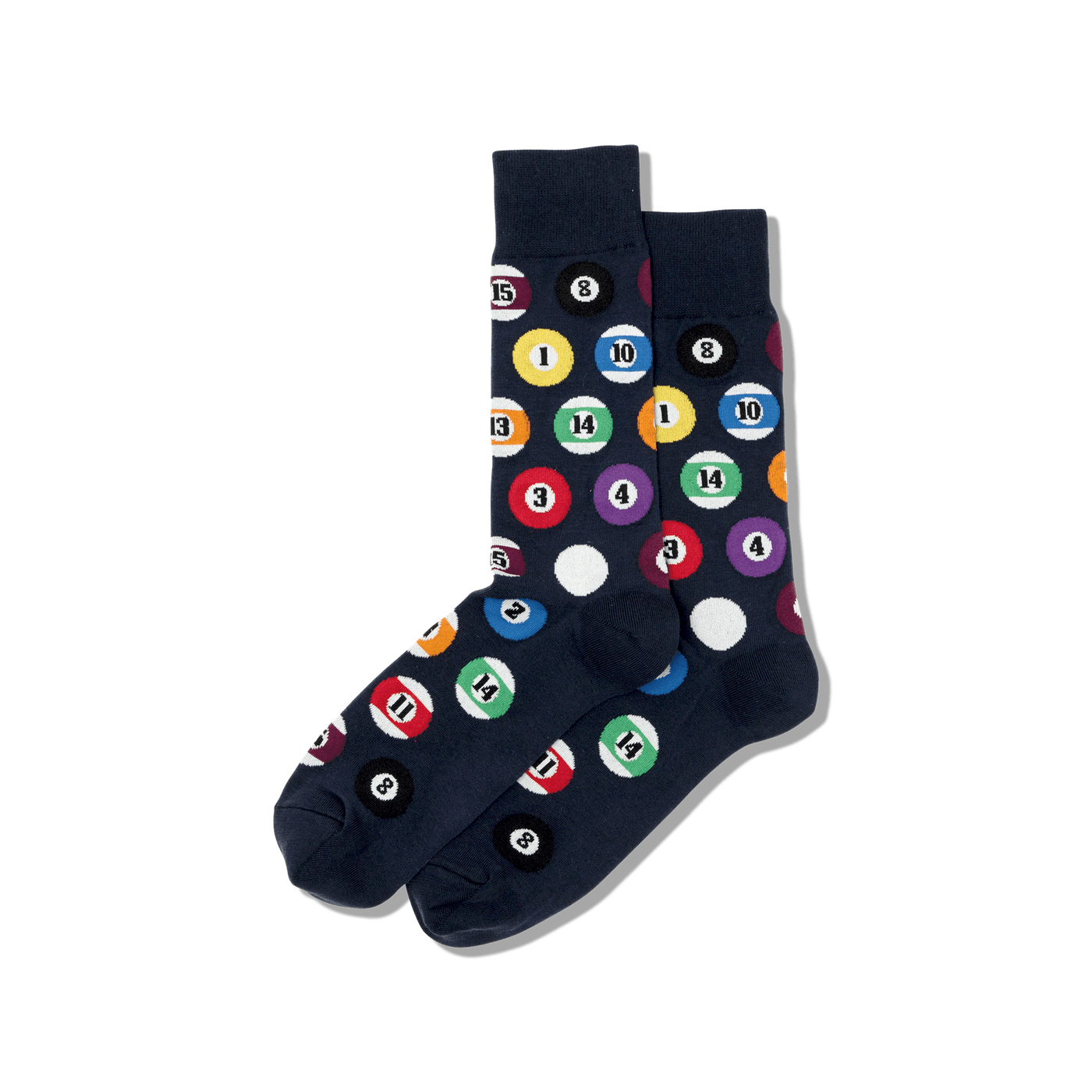 "Billiards" Cotton Crew  Socks by Hot Sox - Large
