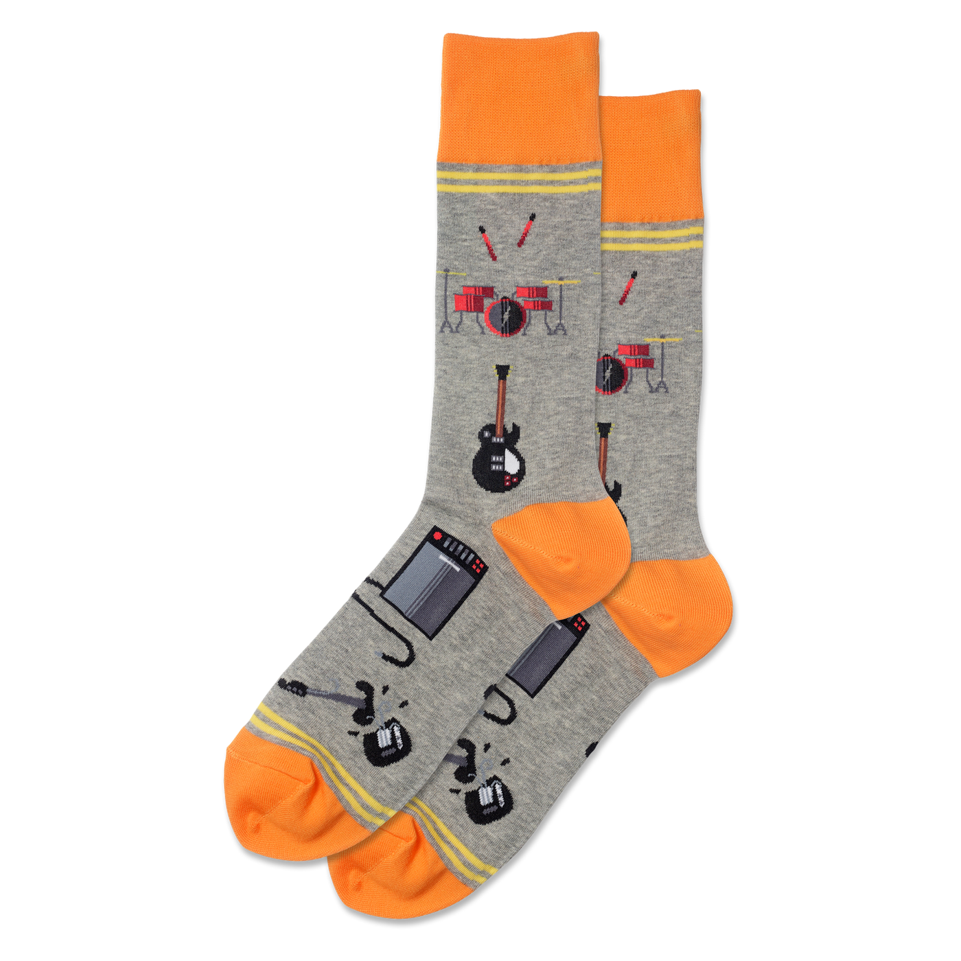 "Garage Band" Cotton Crew Socks by Hot Sox - Large