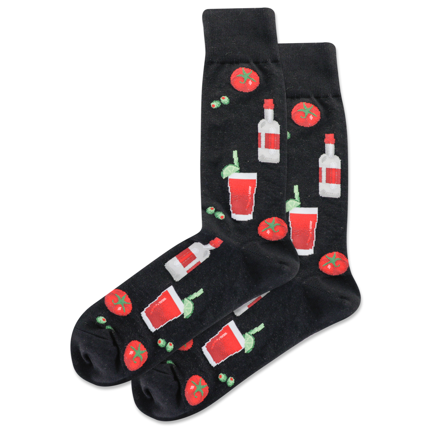 "Bloody Mary" Dress Crew Socks by Hot Sox - Large - SALE
