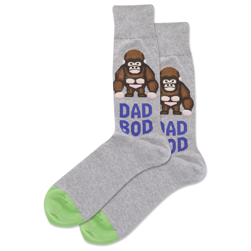"Dad Bod" Crew Socks by Hot Sox - Large