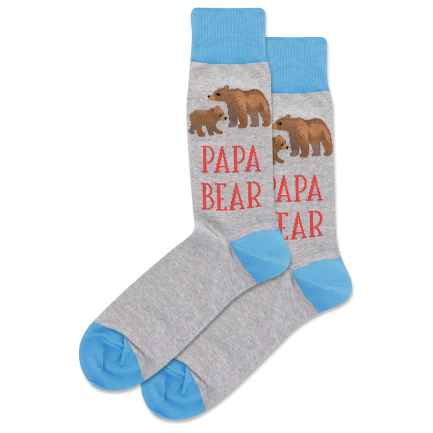"Papa Bear" Cotton Socks by Hot Sox - Large