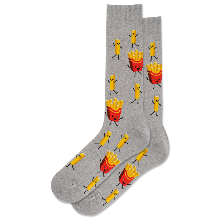 "Fries " Crew Socks by Hot Sox - Large