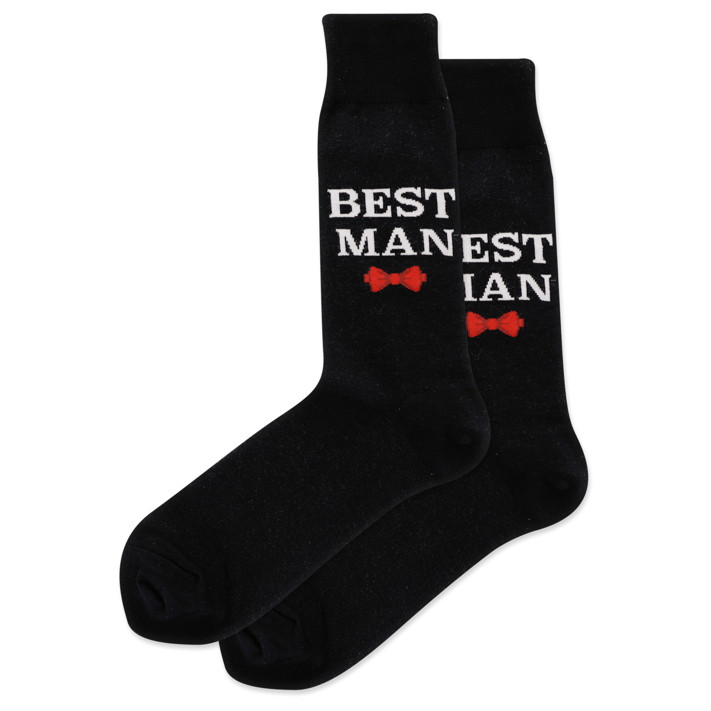 "Best Man" Cotton Crew Socks by Hot Sox - Large