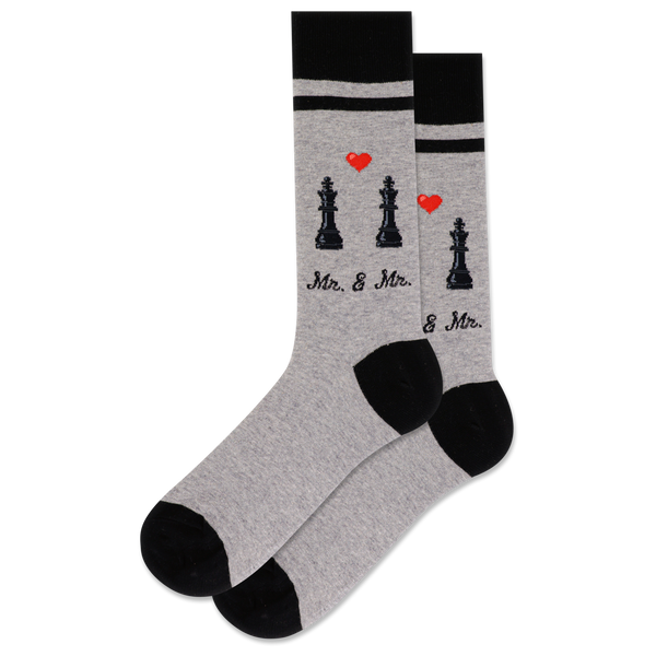 "Mr. and Mr." Cotton Crew Socks by Hot Sox