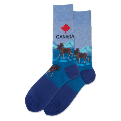 animal socks with canada moose 