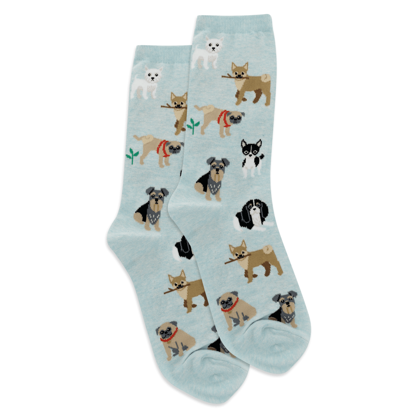 "Dogs of the World" Cotton Crew Socks by Hot Sox