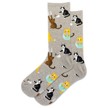 animal socks with cat pattern