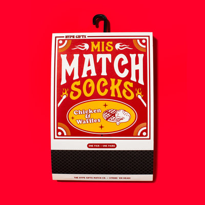 "Chicken & Waffles" Cotton Crew Socks by Main & Local