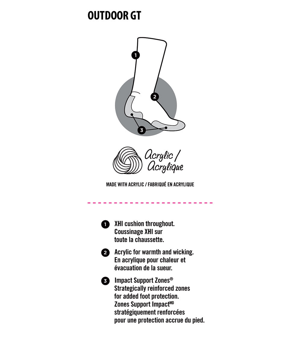 White acrylic boot sock