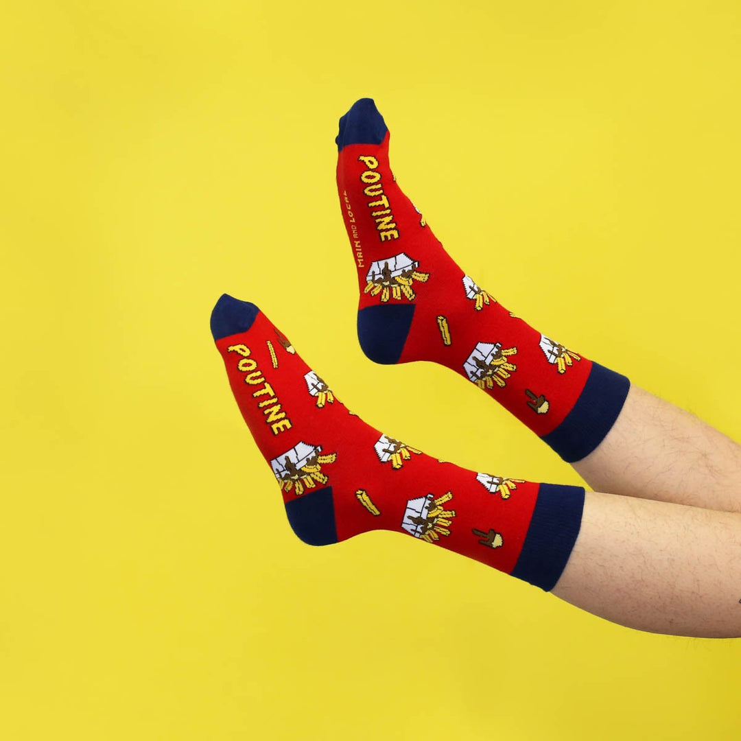 "Canadian Poutine" Cotton Crew Socks by Main & Local