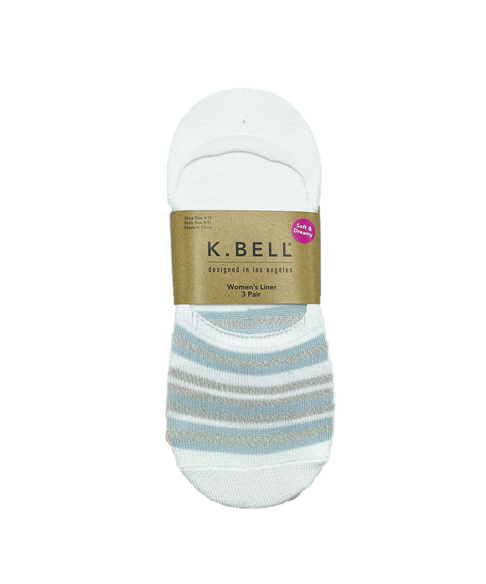 Soft and Dreamy Liner Socks by K Bell (3pk) - Medium
