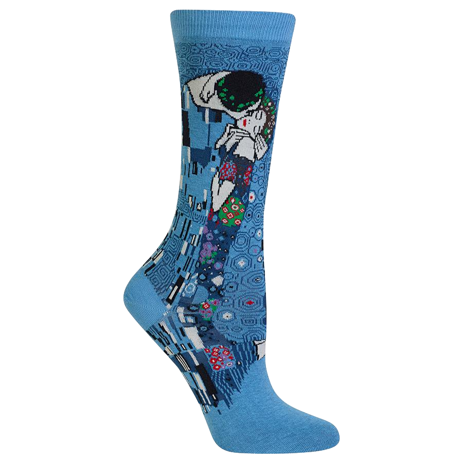 Klimt the kiss blue socks