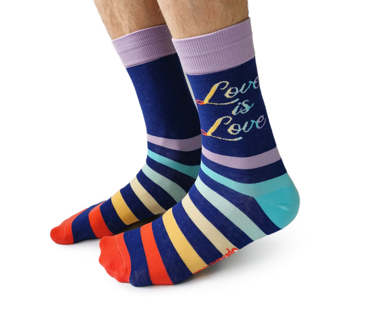 "Love is Love" Pride Cotton Crew Socks by Uptown Sox