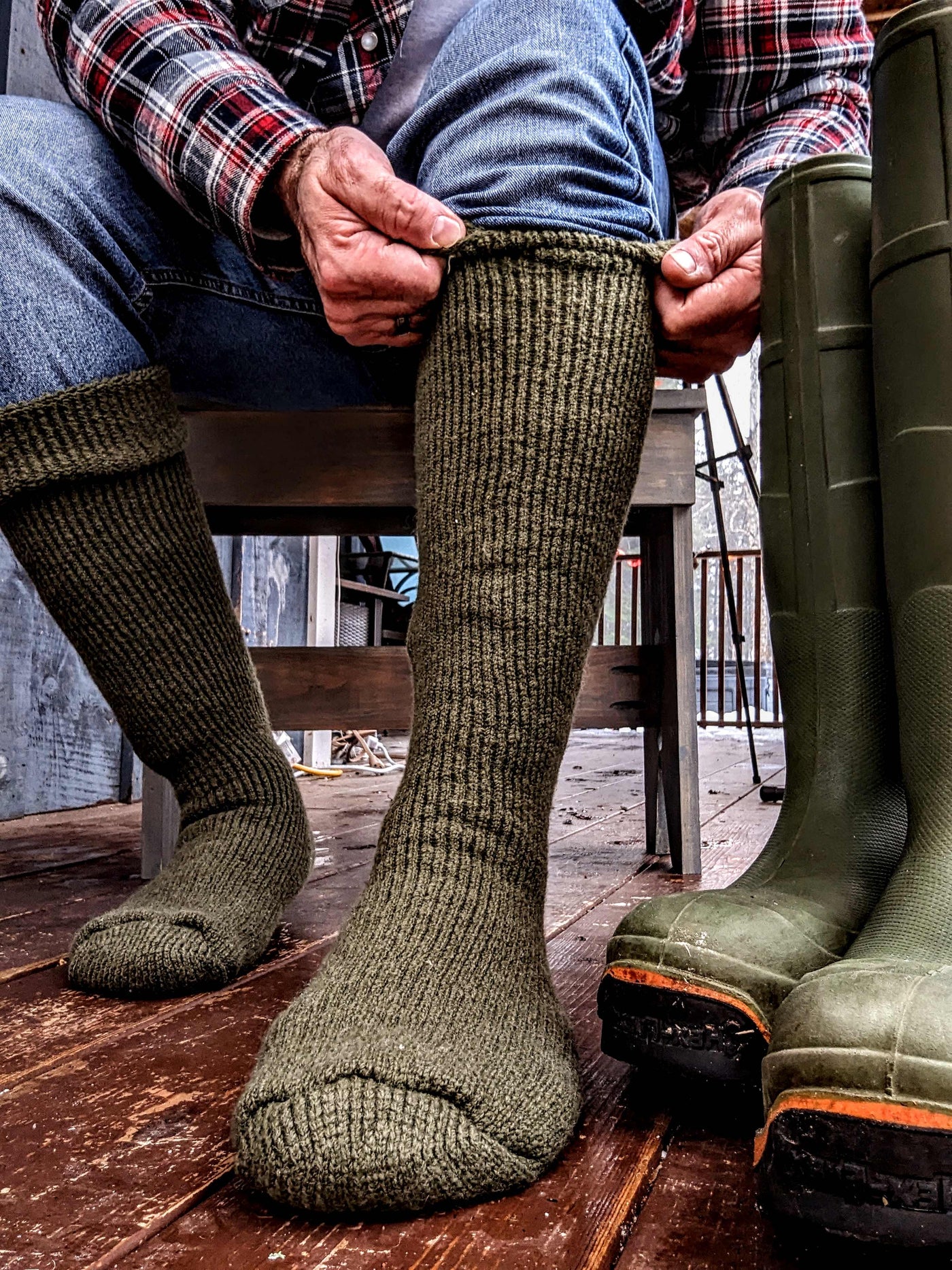 Men's wool socks for boots  