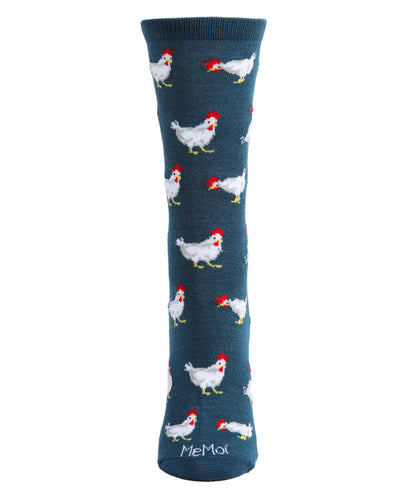 animal bamboo socks with chickens