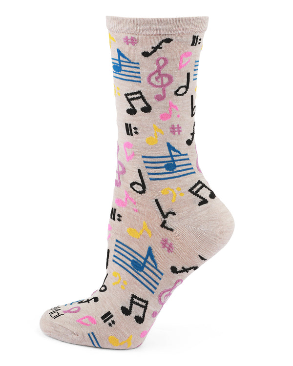 bamboo socks with musical notes
