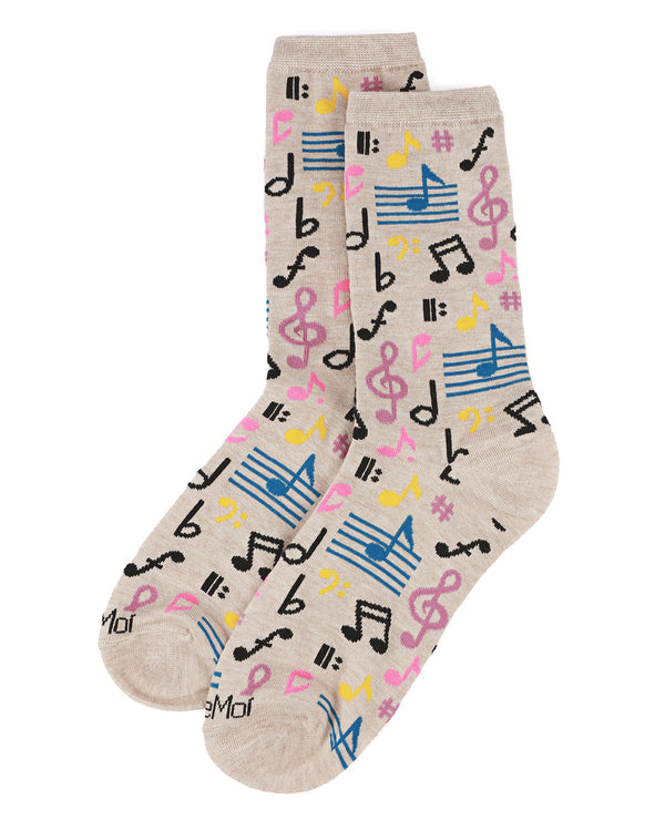 bamboo socks with musical notes