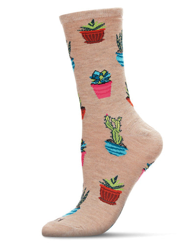 bamboo socks with succulents