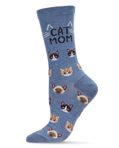cat mom animal bamboo socks