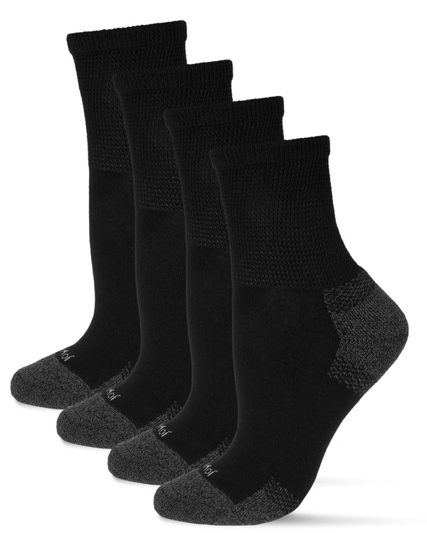 black diabetic quarter ankle socks