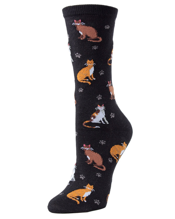 animal bamboo socks with cats