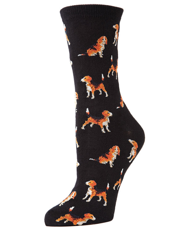 animal bamboo socks with beagles