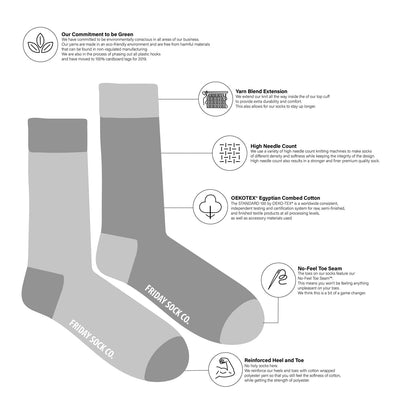 "Great Lakes" Landscape Cotton Socks by Friday Sox Co