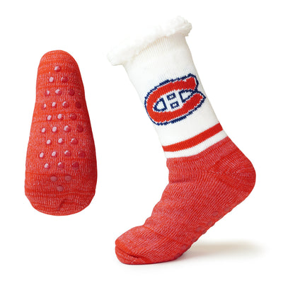 montreal canadiens women and men's slipper socks