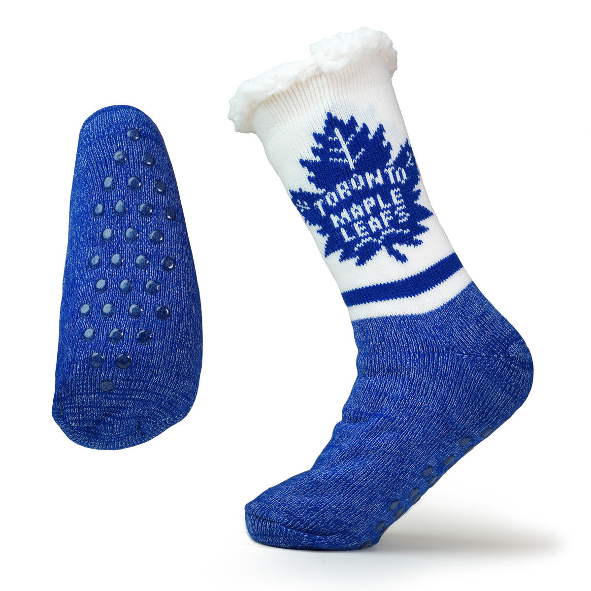 toronto maple leafs women and men's slipper socks