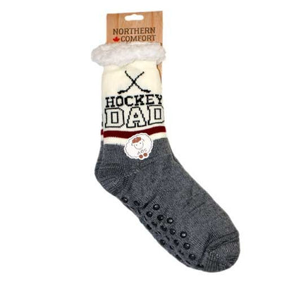 hockey dad men's slipper socks