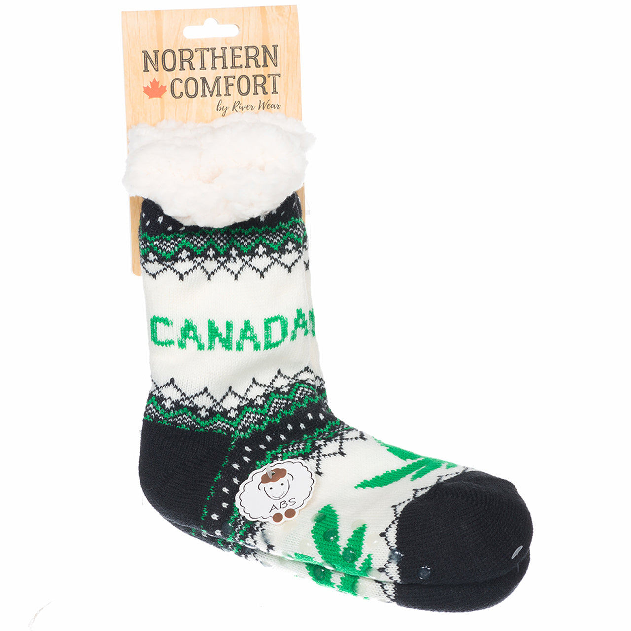 canadian pride weed men's slipper socks