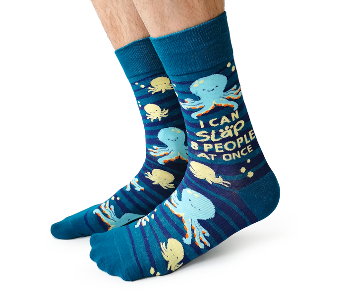 Chaussettes en coton « Obscene Octopus » par Uptown Sox 