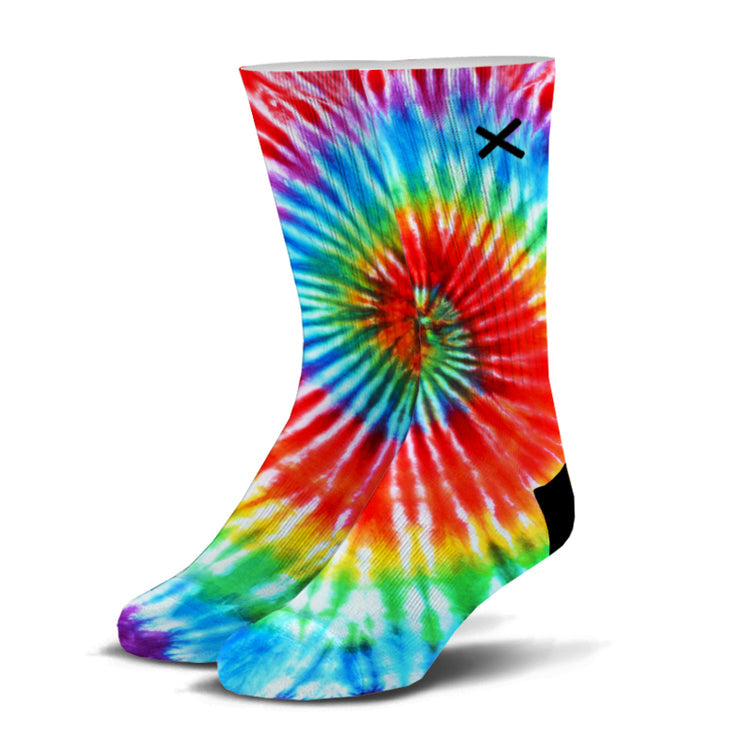"Tied & Dyed" Cotton Crew Socks by ODD Sox