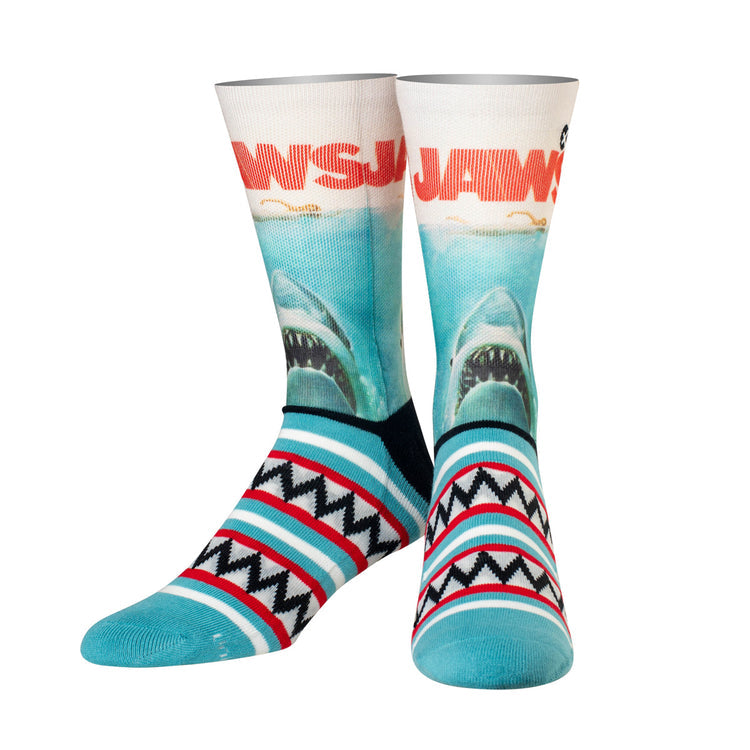 "Jaws" Cotton Crew Socks by ODD Sox