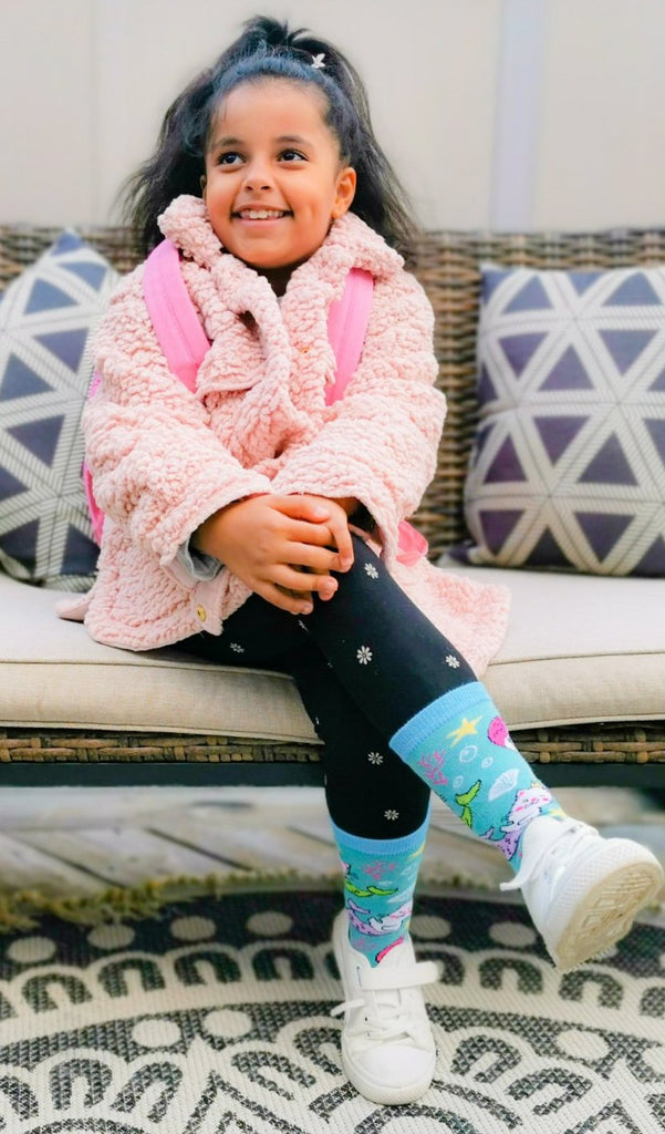 Purr-maid Cotton Crew Socks by Uptown Sox - Kids