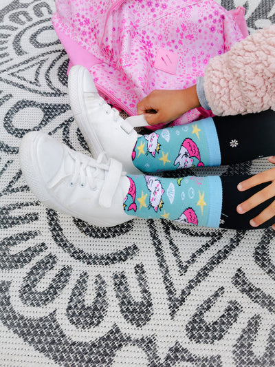 Purr-maid Cotton Crew Socks by Uptown Sox - Kids