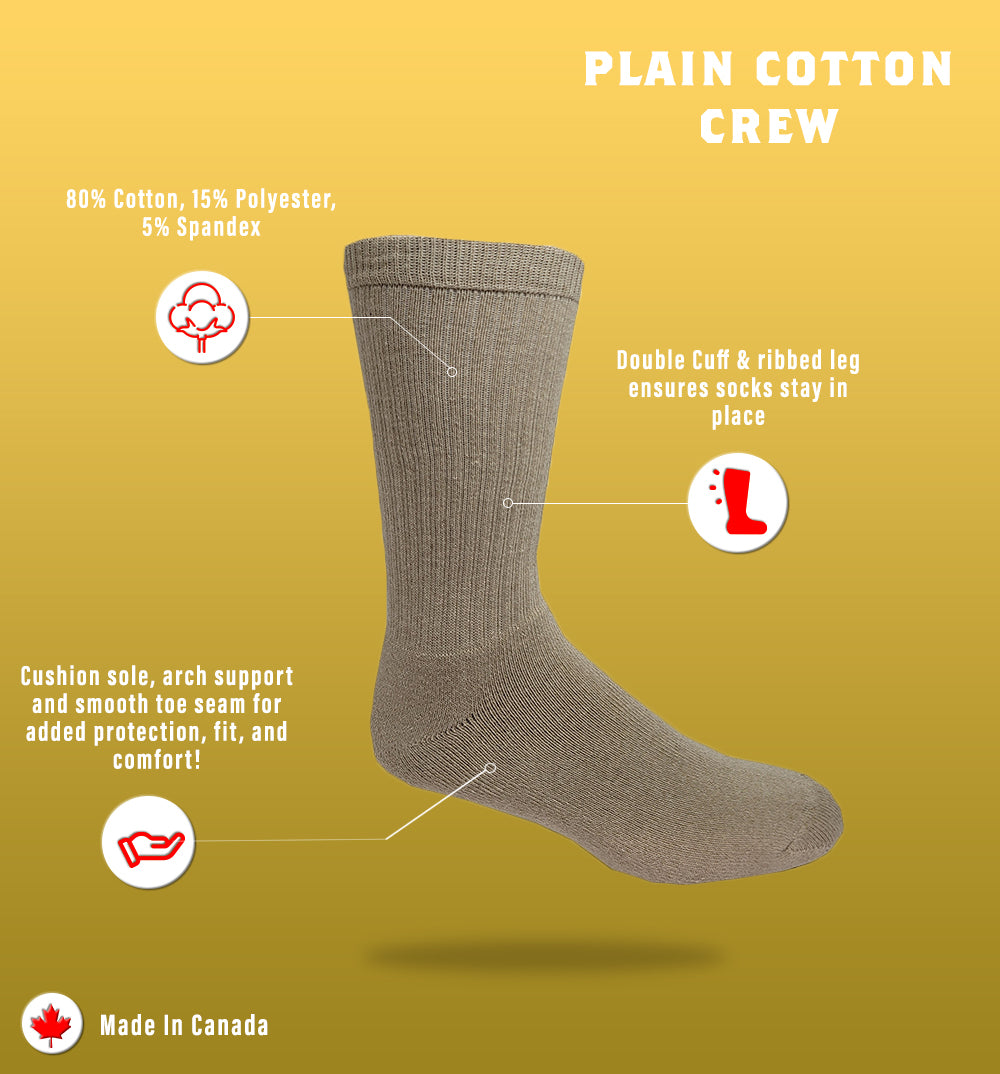 J.B. Field's Plain Organic Cotton Crew Sock