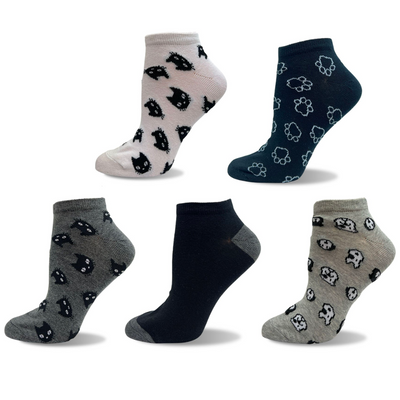 patterned animal ankle socks