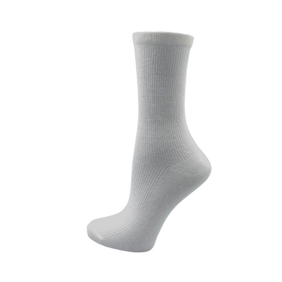 "Ribbed Design" 80% Organic Cotton Crew Sock by Point Zero-Medium