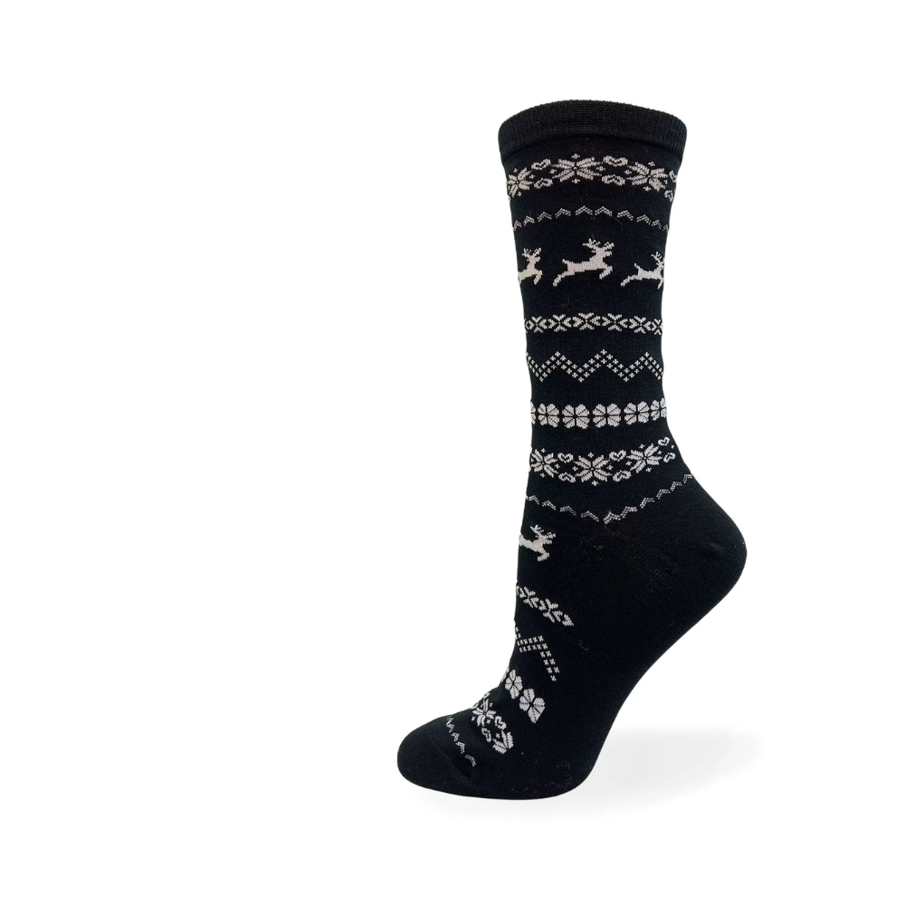 "Winter Lines" Cotton Sock by Point Zero - Medium