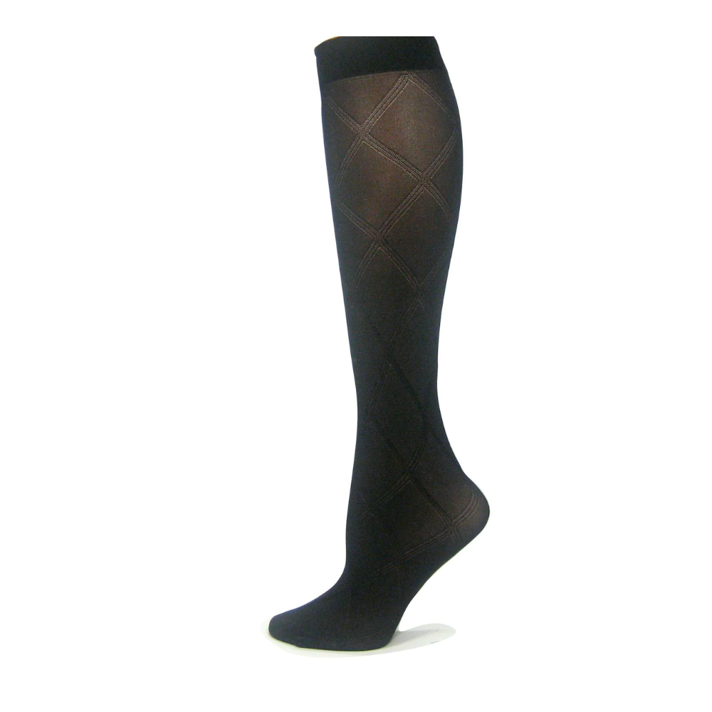 "Black Plaid" Trouser Sock by Point Zero-One Size