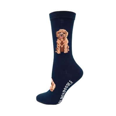 Goldendoodle dog socks from cotton