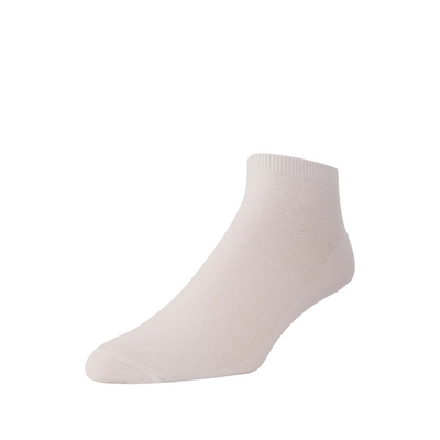 white ankle-length bamboo socks