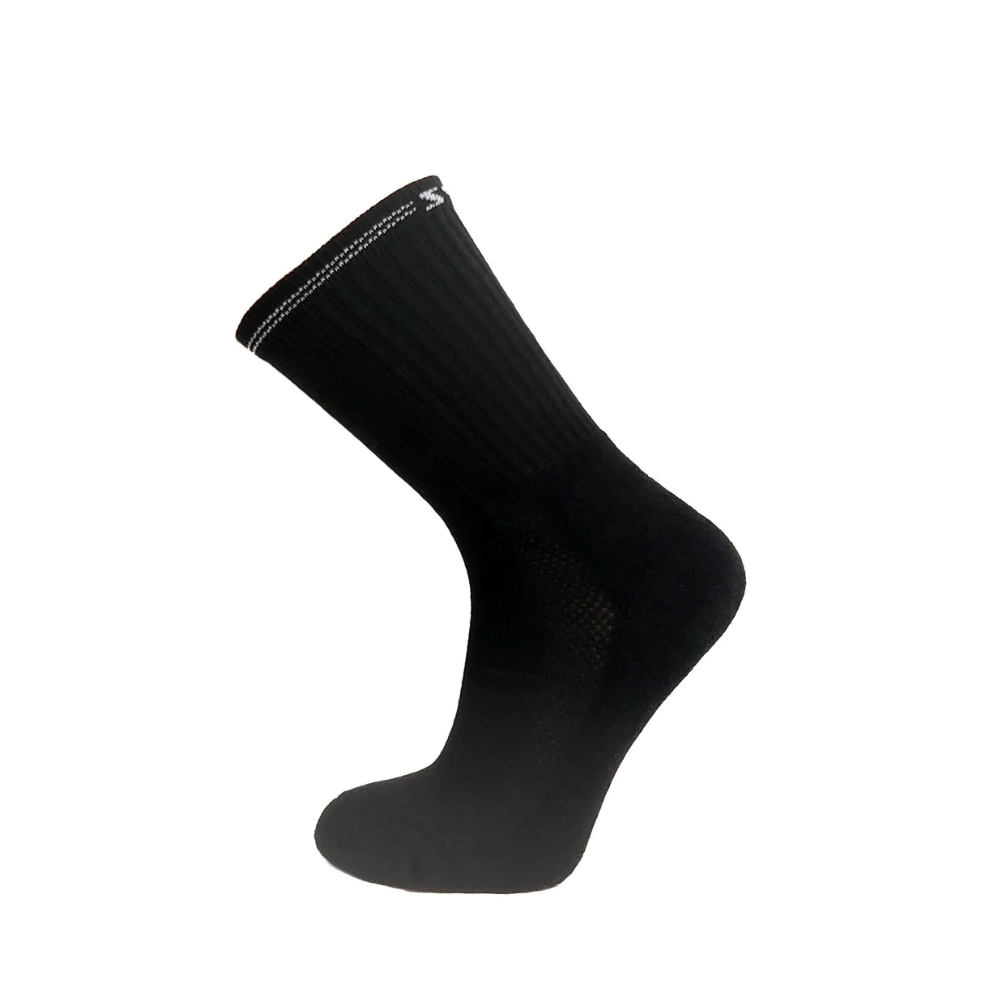 "Athletic" 90% Cotton Crew Socks (3 Pairs) by Point Zero-Large