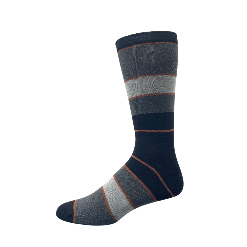 Cotton Stripe Diabetic Socks 