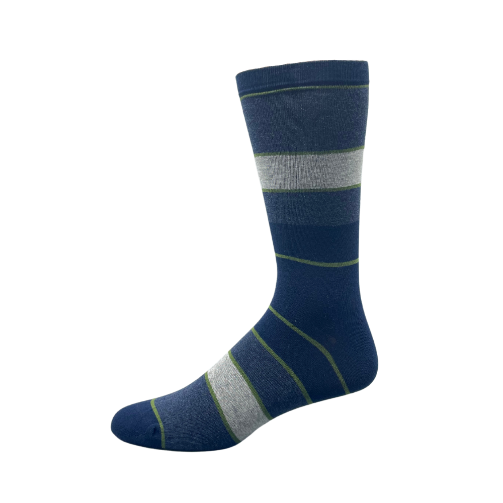 Cotton Stripe Diabetic Socks 