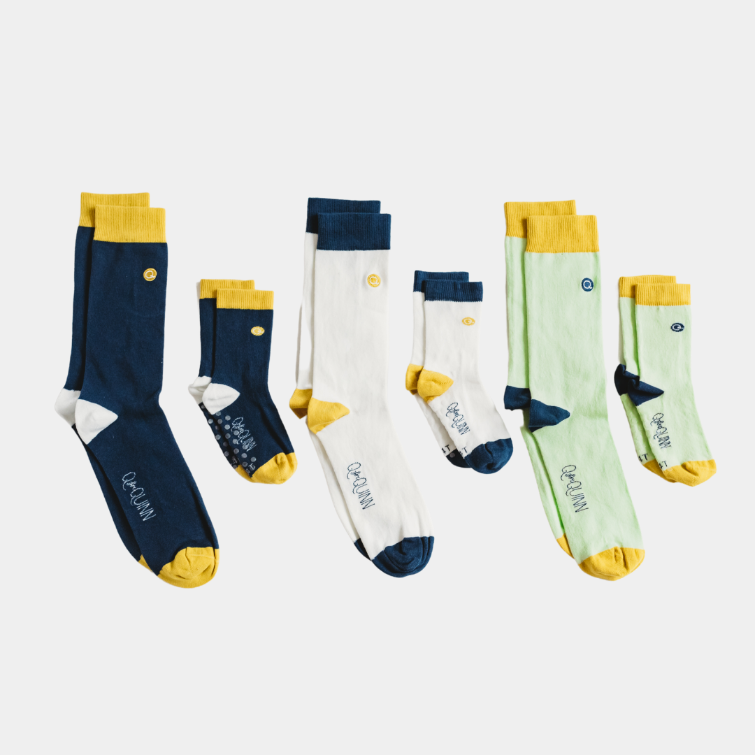 Q for Quinn "Organic Basics" Toddler Socks (3 pairs)