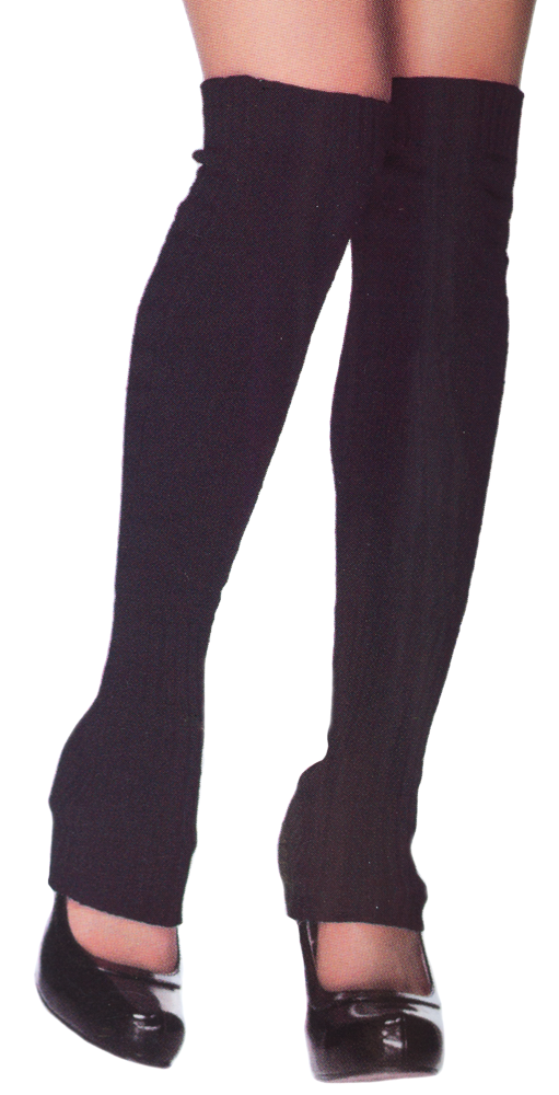 Acrylic Extra Long Ribbed Knit Leg Warmers from Leg Avenue