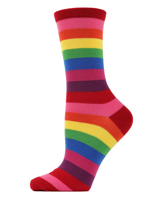 Rainbow Stripe Crew Socks by Me Moí