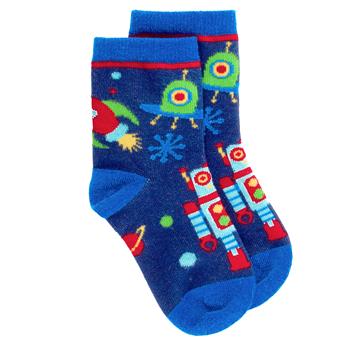 Kids "Robot" Crew Socks by Stephen Joseph